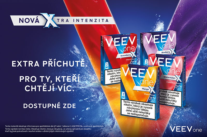 E-cigareta s technologií předplněných cartridge od VEEV