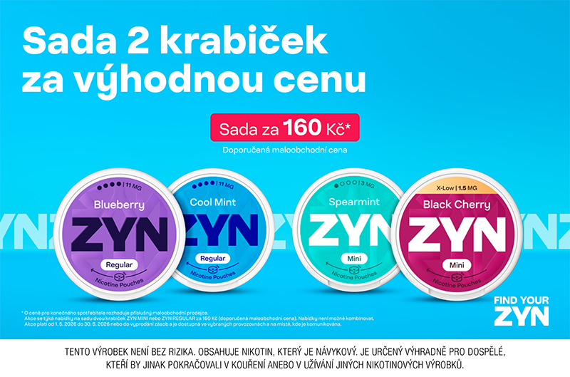 Nikotinové sáčky ZYN v akci 2 za cenu 1
