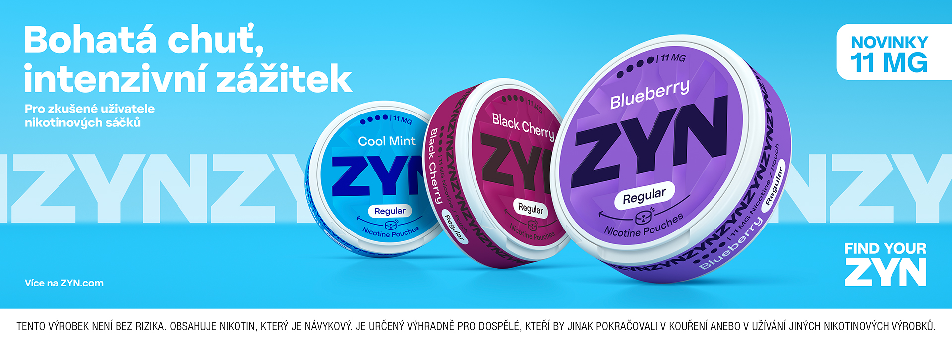 Nikotinové sáčky ZYN s bohatou chutí
